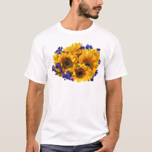 Bouquet van zonnebloemen en Paarse Statice T-shirt