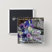 Bouquet Vierkante Button 5,1 Cm (Voorkant /achterkant)