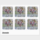Bouquet Vierkante Sticker (Vel)