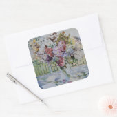 Bouquet Vierkante Sticker (Envelop)
