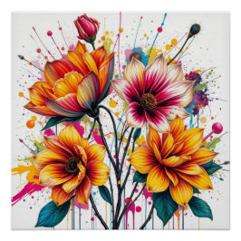 bouquet wall art perfect poster