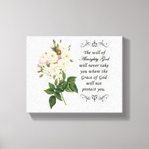 Bouquet White Roses Canvas Afdruk