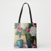 "Bouquet with Coffee" Fine Art Floral Canvas tas (Voorkant)