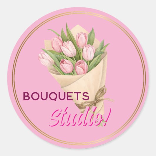 Bouquets business logo Sticker (Voorkant)