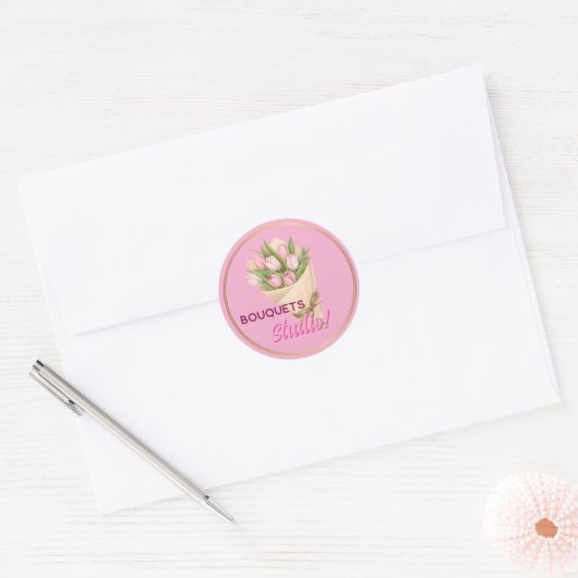 Bouquets business logo Sticker (Envelop)