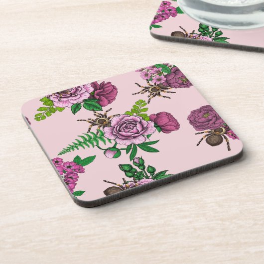 Bouquets en tarantula bier onderzetter (Linkerzijde)