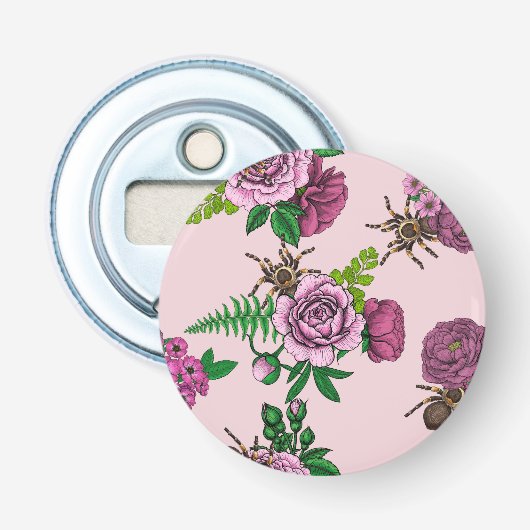 Bouquets en tarantula button flesopener (Voorkant)