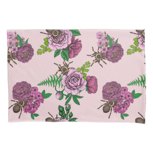 Bouquets en tarantula kussensloop (Voorkant-Links)