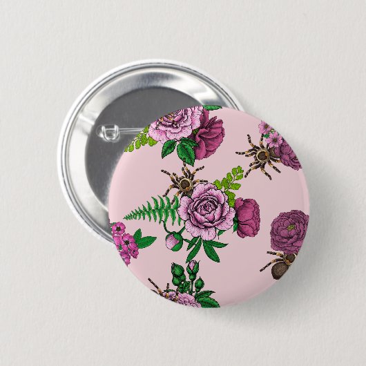 Bouquets en tarantula ronde button 5,7 cm (Voorkant /achterkant)