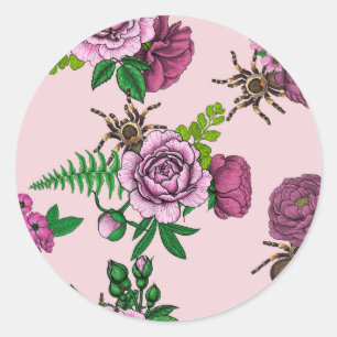 Bouquets en tarantula ronde sticker