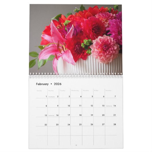 Bouquets for Days Floral Wall Calendar Kalender (Feb 2026)