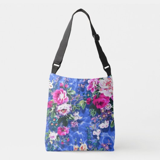 Bouquets met rozen crossbody tas (Voorkant)