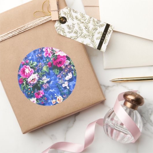 Bouquets met rozen ronde sticker (Geschenken)