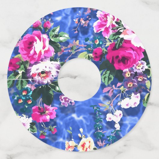 Bouquets met rozen wijnglaslabel (Voorkant)