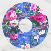 Bouquets met rozen wijnglaslabel (Achterkant)