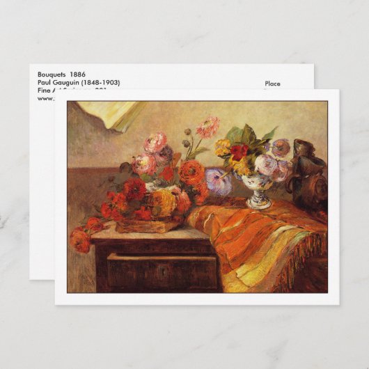 Bouquets van Paul Gauguin Briefkaart (Voorkant / Achterkant)