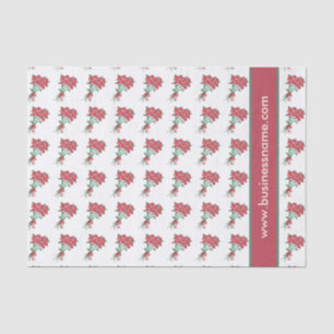 Bouquets van Red Roses Custom Text Tissuepapier