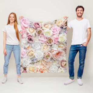 Bouquets van Rozen 1 Fleece Deken