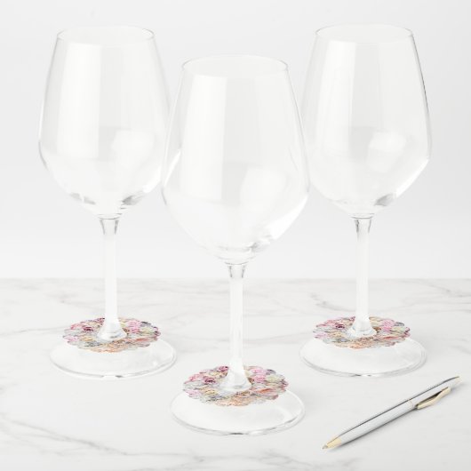 Bouquets van Rozen 1 Wijnglaslabel (Set)