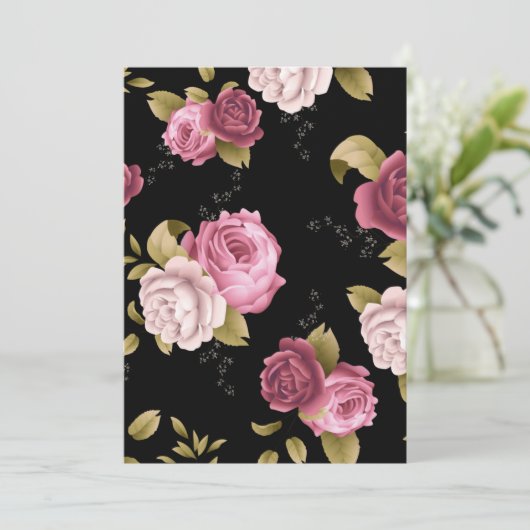 Bouquets van Rozen 3 Bedankkaart (Staand voorkant)