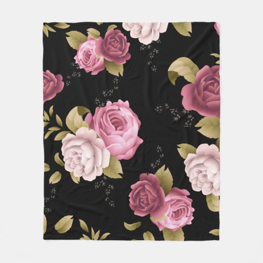Bouquets van Rozen 3 Fleece Deken (Voorkant)