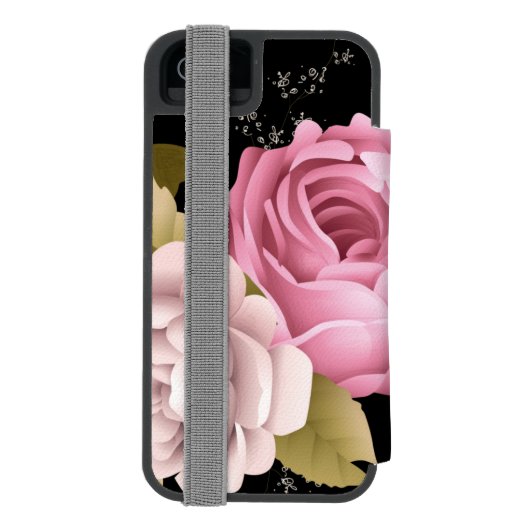 Bouquets van Rozen 3 Incipio iPhone Portemonnee Hoesje (Agenda Achterkant)