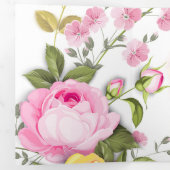Bouquets van Rozen 4 Drieluik Wenskaart (Binnenzijde eerst)