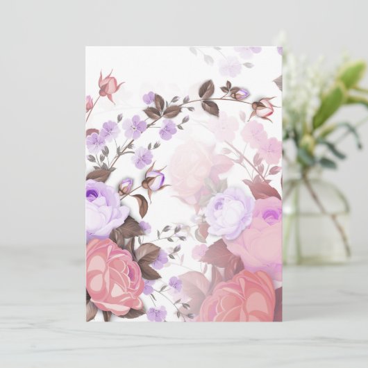Bouquets van Rozen 5 Bedankkaart (Staand voorkant)