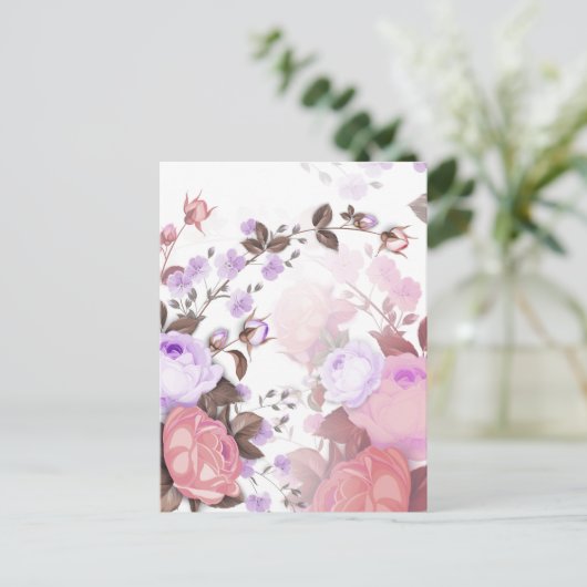 Bouquets van Rozen 5 Feestdagenkaart (Staand voorkant)