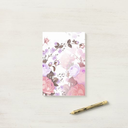 Bouquets van Rozen 5 Post-it® Notes (Op bureau)