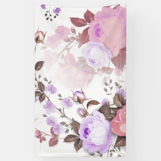 Bouquets van Rozen 5 Spandoek (Verticaal)