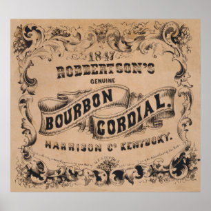 BOURBON AD 1847 POSTER
