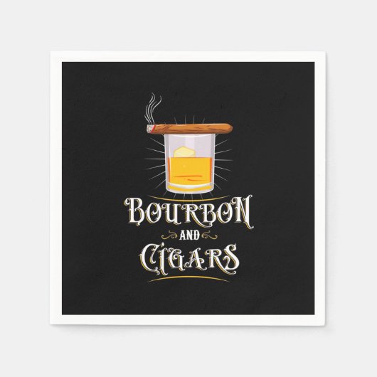 Bourbon And Cigars Servet (Voorkant)