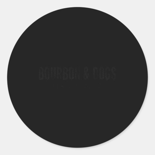 Bourbon And Dogs I Love My Licker Bourbon Drinking Ronde Sticker (Voorkant)
