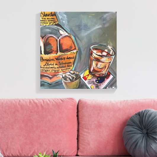 Bourbon Bar Kunst Canvas Afdruk (Insitu (Woonkamer))