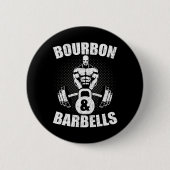 Bourbon Barbells Fitness Bodybuilding Weightliftin Ronde Button 5,7 Cm (Voorkant)