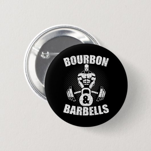 Bourbon Barbells Fitness Bodybuilding Weightliftin Ronde Button 5,7 Cm (Voorkant /achterkant)