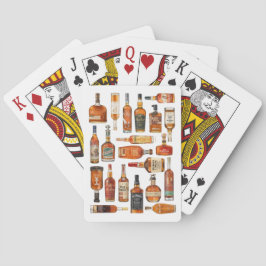 Bourbon Bottle Watercolor Deck of Cards Pokerkaarten