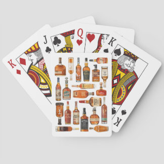 Bourbon Bottle Watercolor Deck of Cards Pokerkaarten