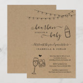 Bourbon Bubbles en Baby shower Invitation Kaart (Voorkant / Achterkant)
