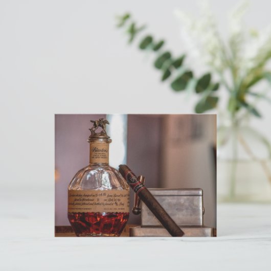 BOURBON & CIGAR Postcard Briefkaart (Staand voorkant)
