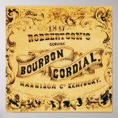 Bourbon Cordial ~  Adverteren. Poster (Voorkant)