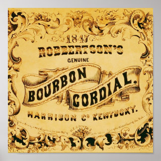 Bourbon Cordial ~  Adverteren. Poster