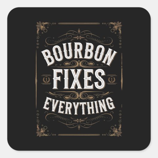Bourbon Day lost alles op Vierkante Sticker (Voorkant)