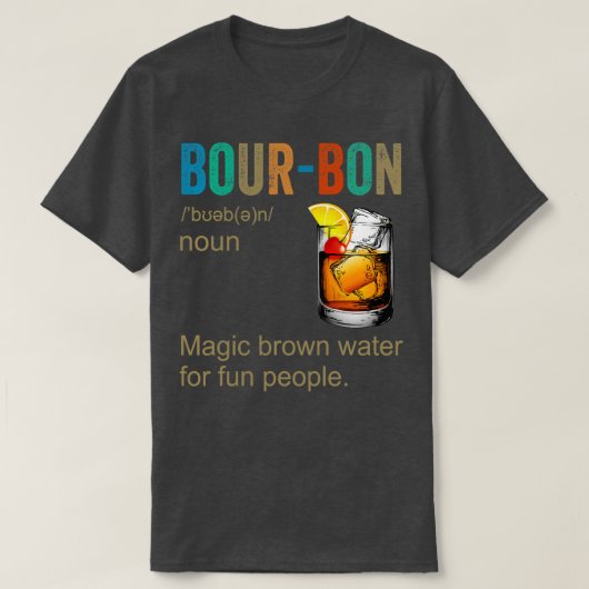 Bourbon definitie t-shirt (Design voorkant)