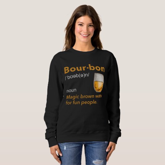 Bourbon Definition Whiskey Drinking Quote  Idea  1 Trui (Voorkant volledig)