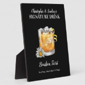 Bourbon drank • PERSONALISEER deze handtekeningdra Fotoplaat (Zijkant)