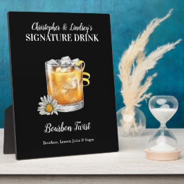 Bourbon drank • PERSONALISEER deze handtekeningdra Fotoplaat