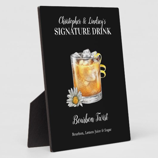 Bourbon Drink ・ PERSONALIZE deze Drink van de Hand Fotoplaat (Zijkant)