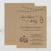 Bourbon en Baby shower Kaart (Voorkant / Achterkant)